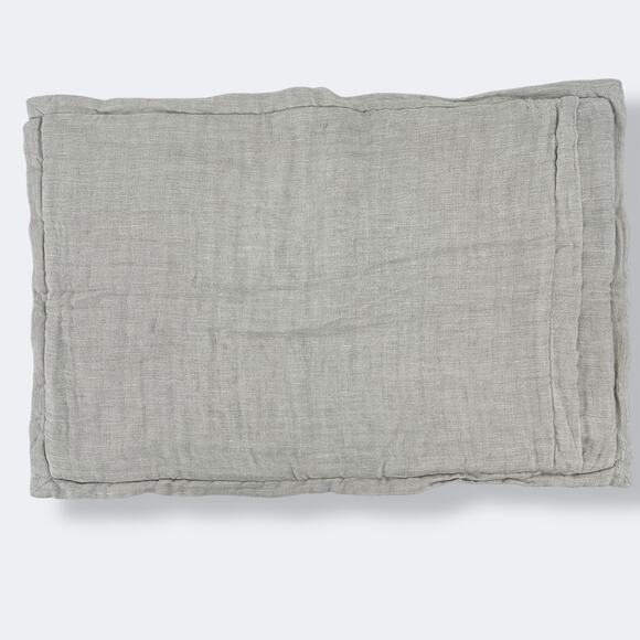 Restoration Hardware Linen Gauze Tufted Sham Mist Gray Lumbar Size 14" X 22" - Picture 3 of 7